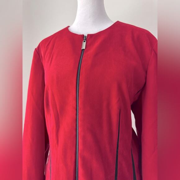 Vintage Y2K Positive Attitude Red Full Zip Jacket - Picture 2 of 8